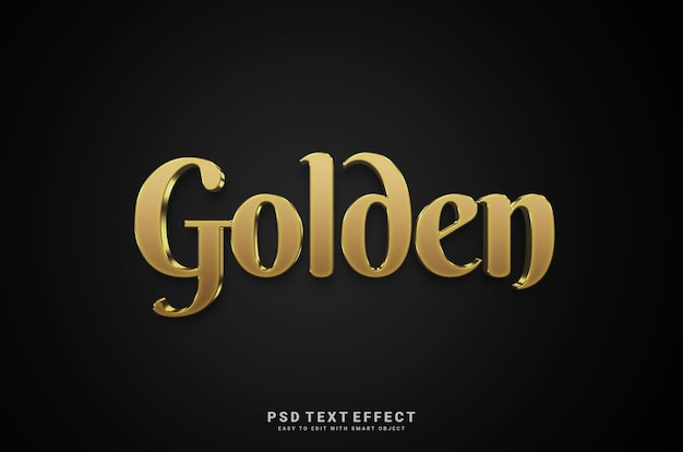 Efeito de texto dourado