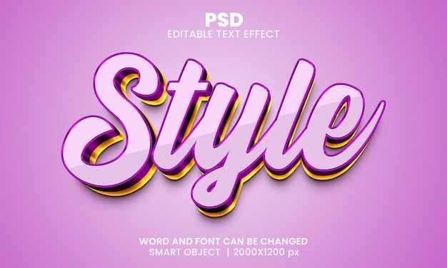 Efeito de texto editável 3d de estilo PSD Premium com plano de fundo
