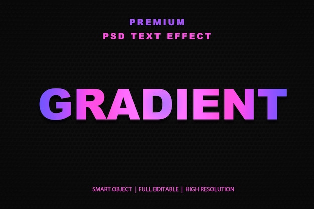 Efeito de texto editável com gradiente