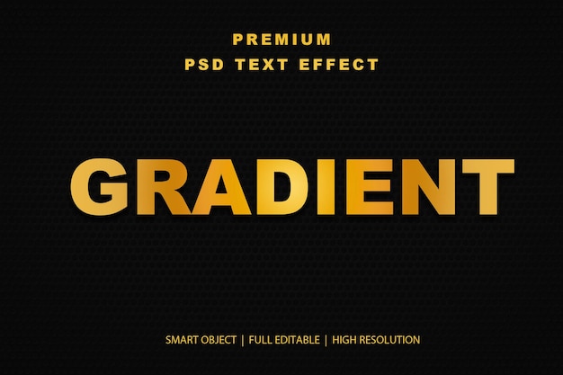 Efeito de texto editável com gradiente