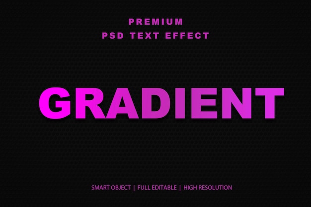 Efeito de texto editável com gradiente
