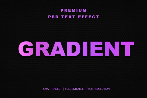 Efeito de texto editável com gradiente
