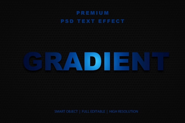Efeito de texto editável com gradiente