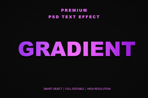 Efeito de texto editável com gradiente