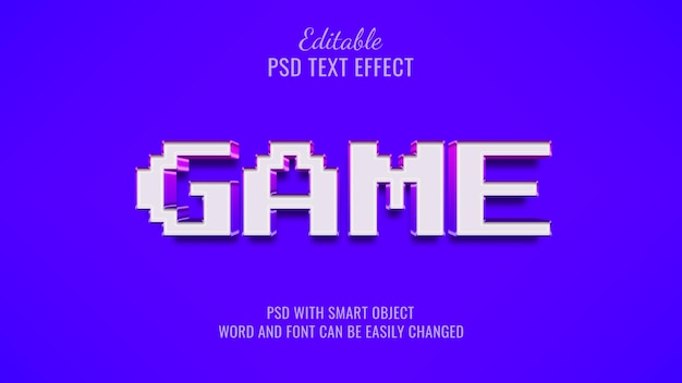 efeito de texto editável de jogo