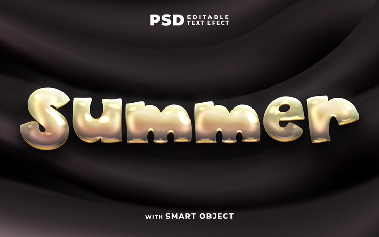 PSD efeito de texto editável de verão
