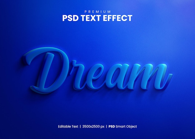 Efeito de texto editável Dream 3D