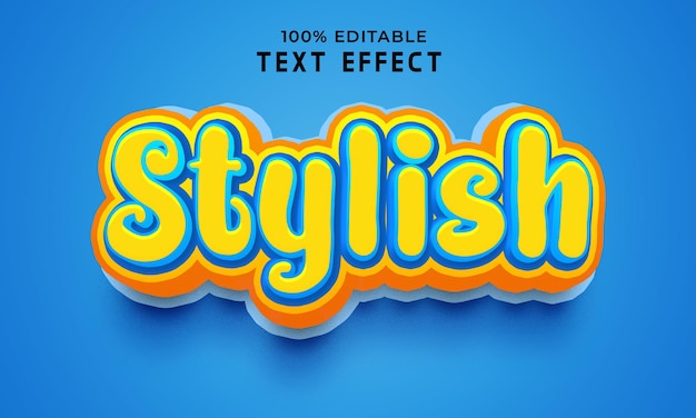 Efeito de texto editável em 3d elegante com fundo Psd Premium