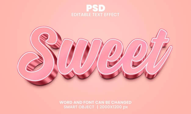 Efeito de texto editável em 3D Premium Psd com fundo