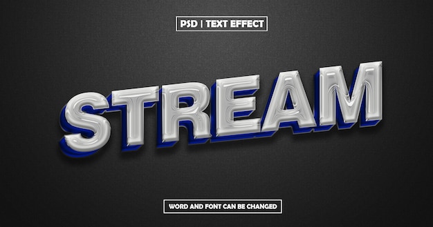 Efeito de texto editável em 3D