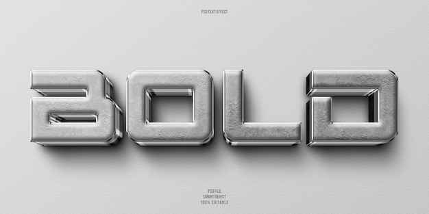 Efeito de texto editável em negrito em 3D