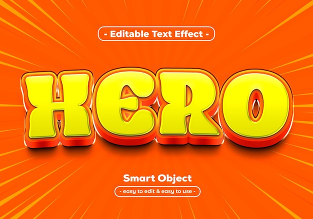 Efeito de texto editável Hero