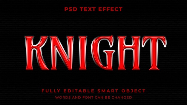 Efeito de texto editável Knight
