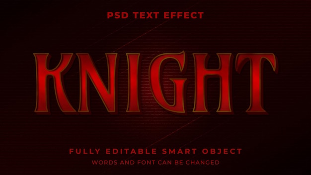 Efeito de texto editável Knight