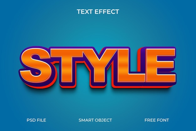 Efeito de texto editável no estilo 3D