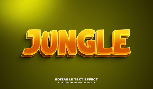 PSD efeito de texto editável psd jungle 3d