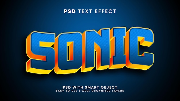 Sonic The Hedgehog  Gerador de efeito de texto