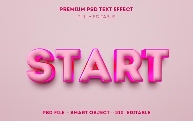 Efeito de texto editável START
