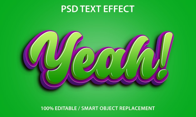 Efeito de texto editável Yeah Green