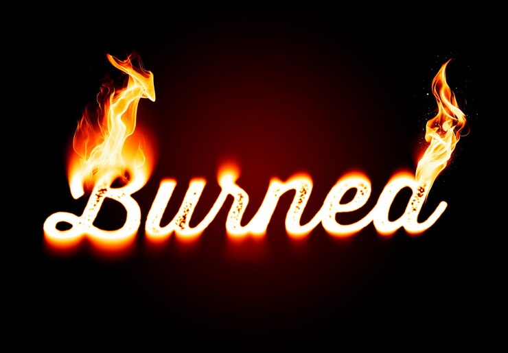 PSD efeito de texto em chamas com flames mockup