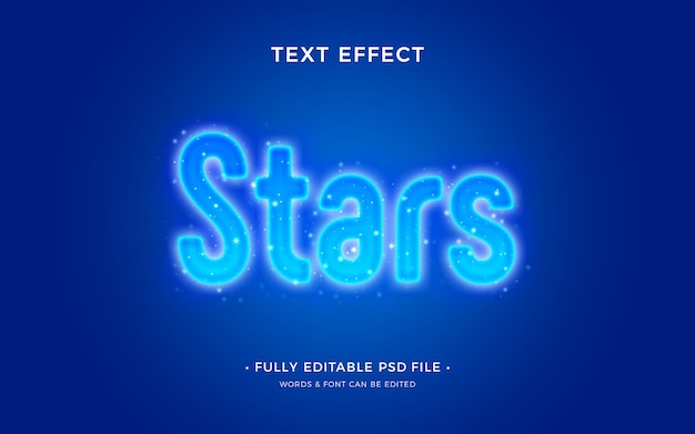 Efeito de texto em estrela