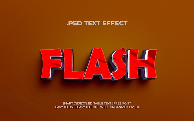 Efeito de texto em flash editável