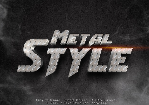 Efeito de texto em metal 3D