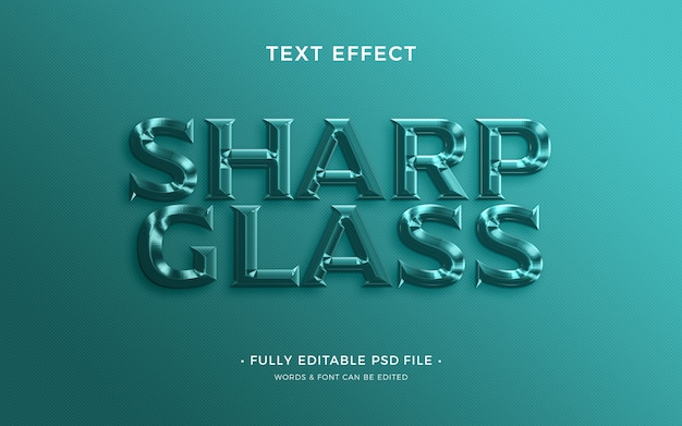 PSD efeito de texto em vidro