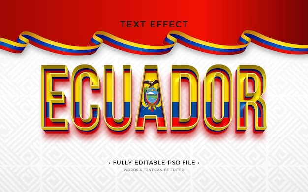 PSD efeito de texto equador