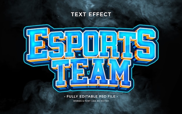 PSD efeito de texto esport