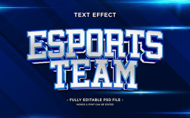 PSD efeito de texto esports