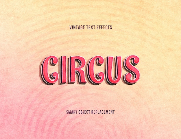 efeito de texto estilo circo