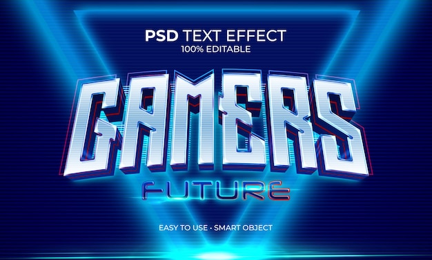 Efeito de texto futuro de gamers