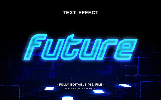 Efeito de texto futuro