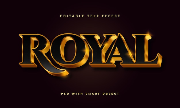 Efeito de texto Gold Royal