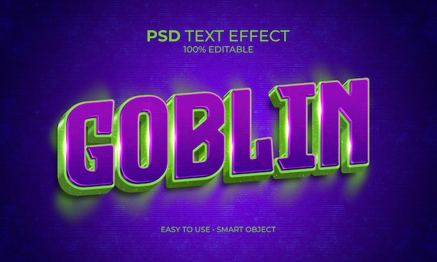 PSD efeito de texto green goblin