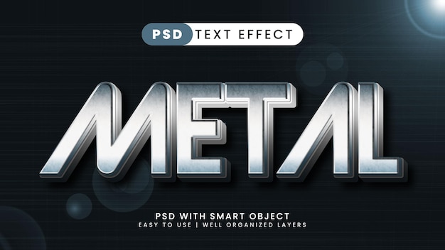 Efeito de texto grunge metálico
