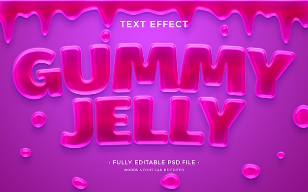 Efeito de texto gummy