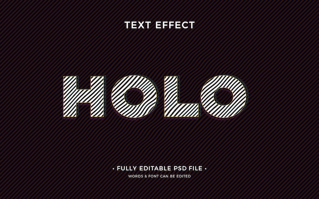 Efeito de texto HOLO - Arquivo PSD editável