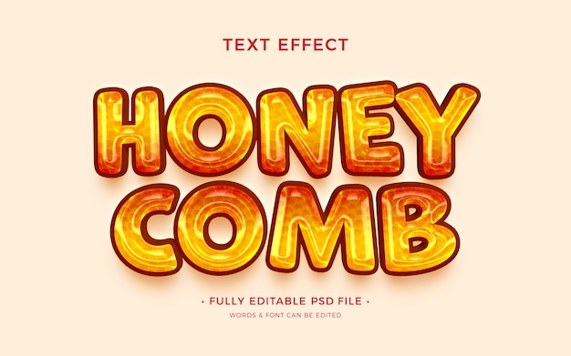 Efeito de texto Honeycomb