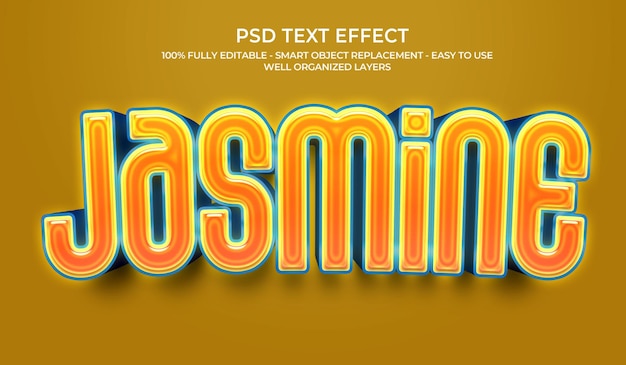 Efeito de texto Jasmine Retro