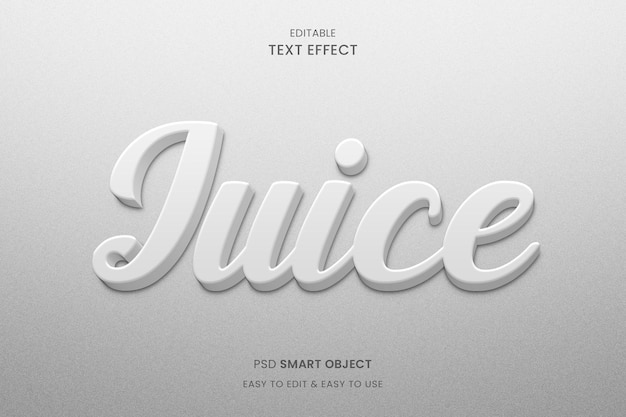 PSD efeito de texto juice 3d