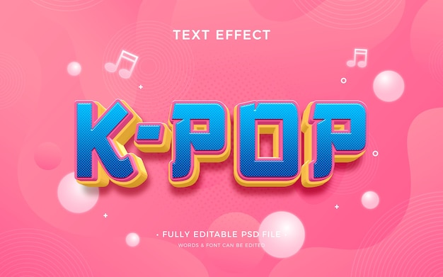 Efeito de texto k-pop