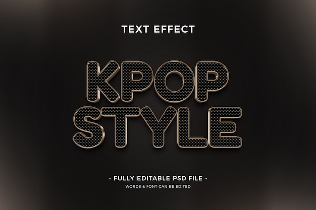 efeito de texto kpop