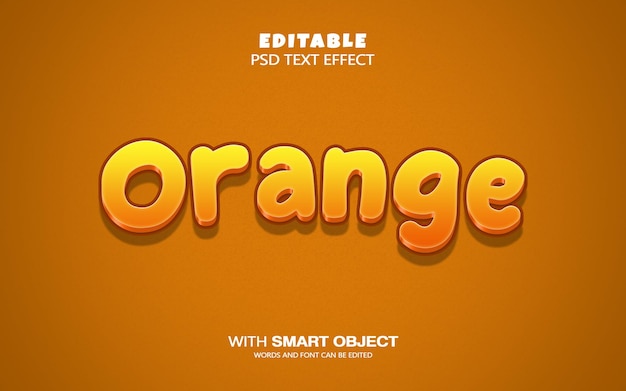 Efeito de texto laranja