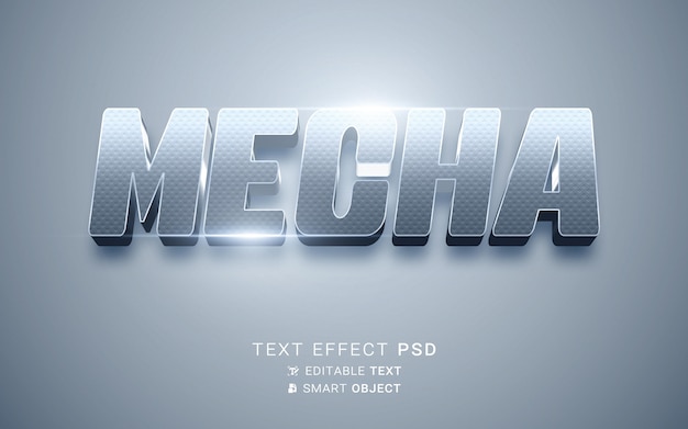 PSD efeito de texto mecha