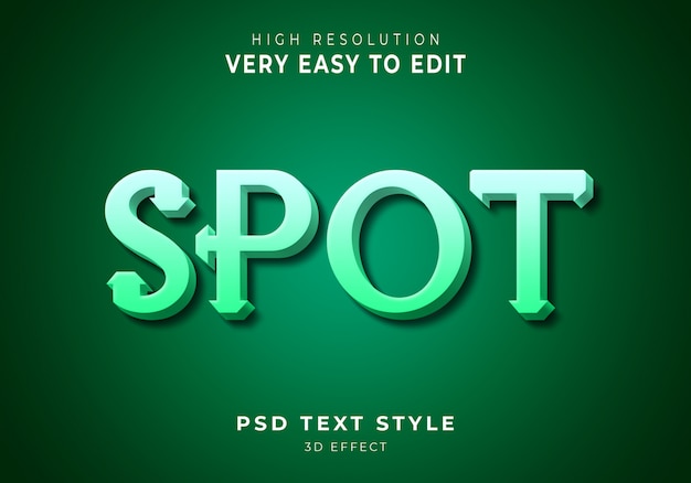 PSD efeito de texto moderno em 3d