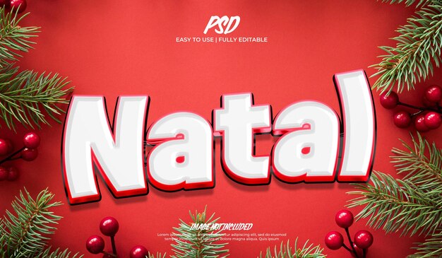 Efeito de texto natal