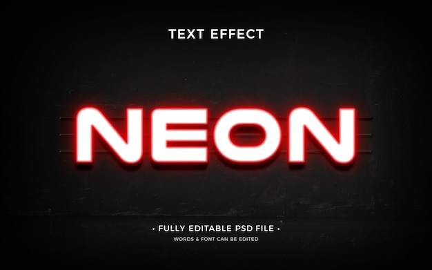 PSD efeito de texto neon