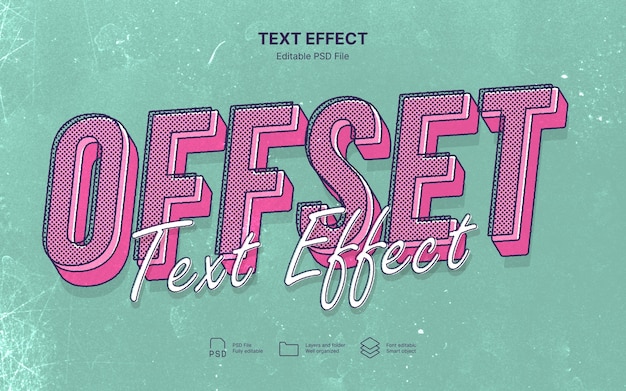 PSD efeito de texto offset